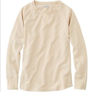 Unshrinkable Mini-Waffle Tee, Long-Sleeve Crewneck